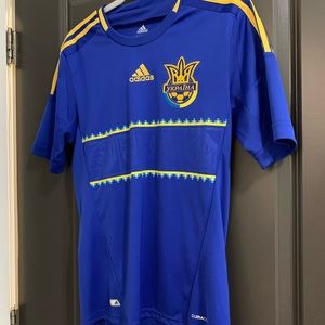 Adidas ClimcaCool Ukraine Soccer Futbol Jersey